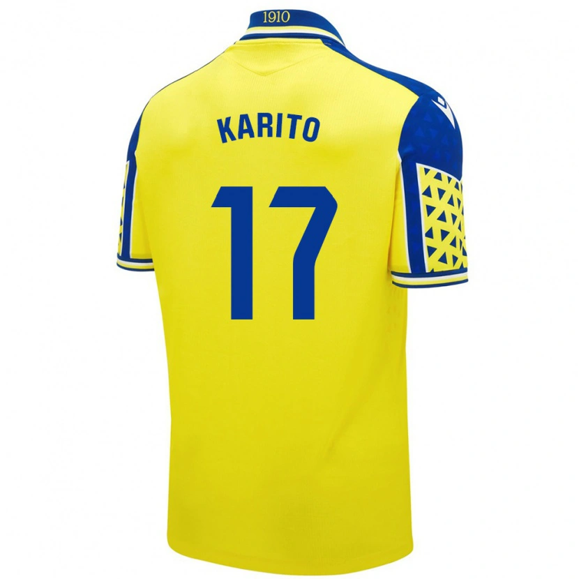 Danxen Hombre Camiseta Carolina De Los Santos Mellado #17 Amarillo Azul 1ª Equipación 2024/25 La Camisa México