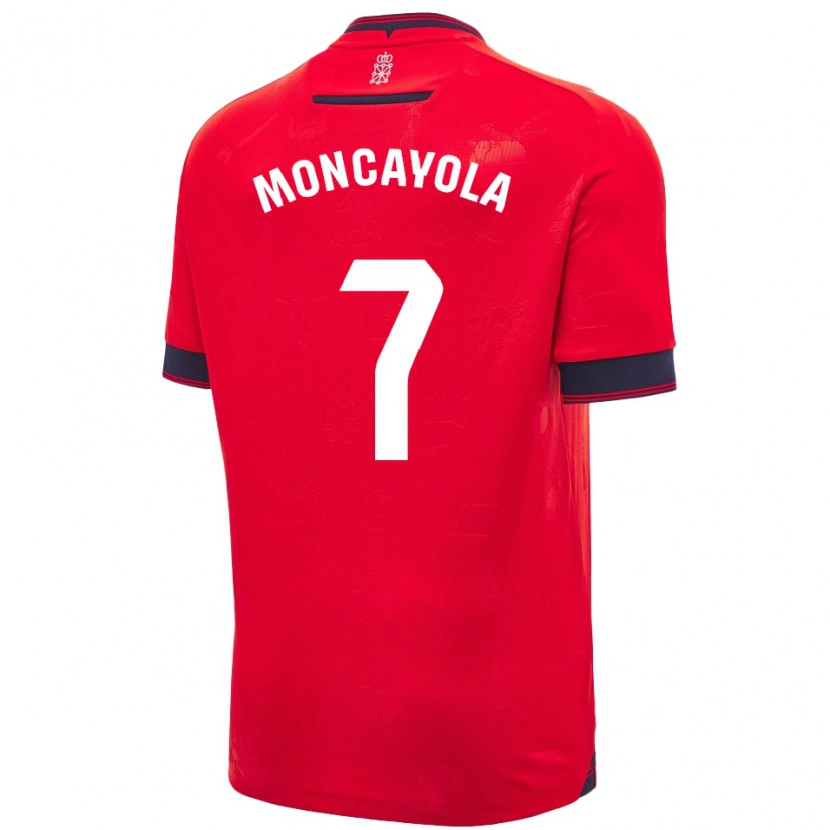 Danxen Hombre Camiseta Jon Moncayola #7 Rojo Blanco 1ª Equipación 2024/25 La Camisa México