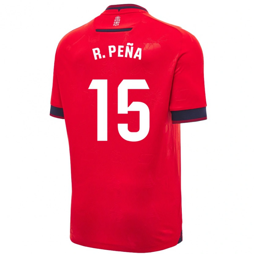 Danxen Hombre Camiseta Rubén Peña #15 Rojo Blanco 1ª Equipación 2024/25 La Camisa México