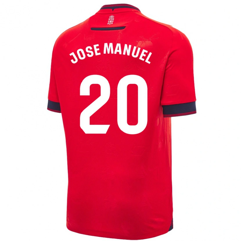 Danxen Hombre Camiseta José Manuel Arnáiz #20 Rojo Blanco 1ª Equipación 2024/25 La Camisa México