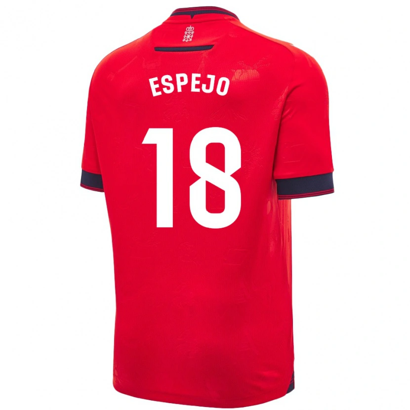 Danxen Hombre Camiseta Diego Espejo #18 Rojo Blanco 1ª Equipación 2024/25 La Camisa México
