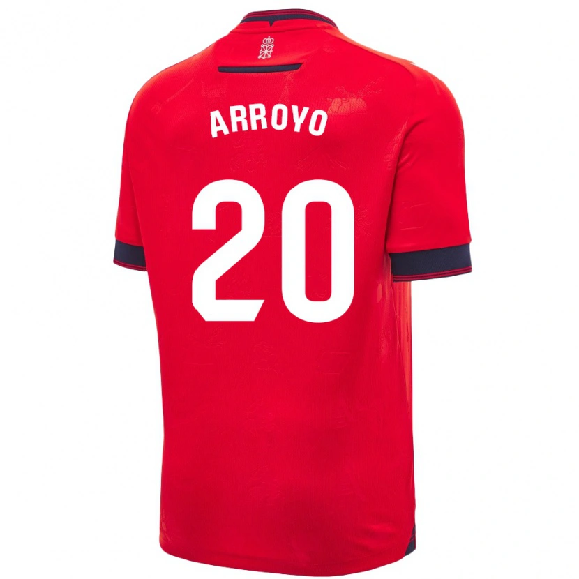 Danxen Hombre Camiseta Roberto Arroyo #20 Rojo Blanco 1ª Equipación 2024/25 La Camisa México