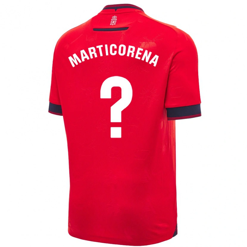 Danxen Hombre Camiseta Ander Marticorena #0 Rojo Blanco 1ª Equipación 2024/25 La Camisa México