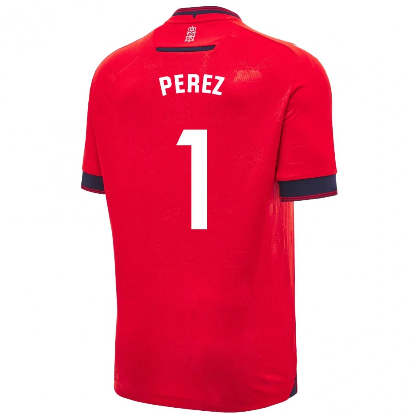 Danxen Hombre Camiseta Silvia Pérez Fernández De Romarategui #1 Rojo Blanco 1ª Equipación 2024/25 La Camisa México