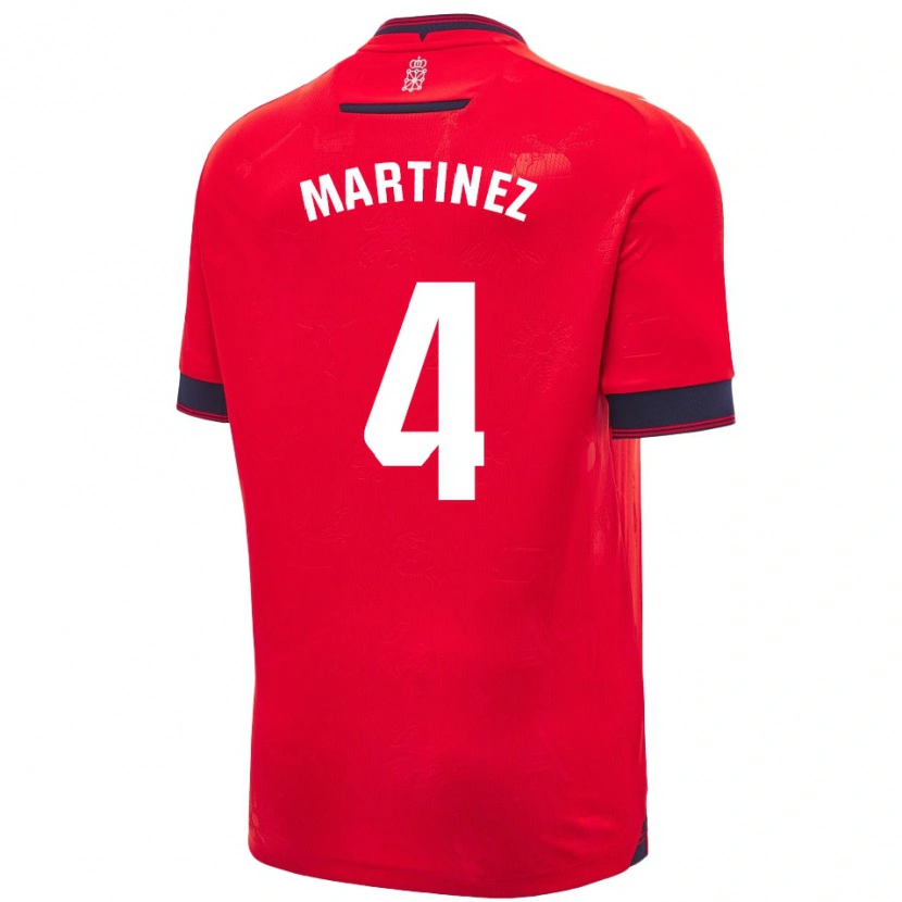 Danxen Hombre Camiseta Vera Martínez Viota #4 Rojo Blanco 1ª Equipación 2024/25 La Camisa México