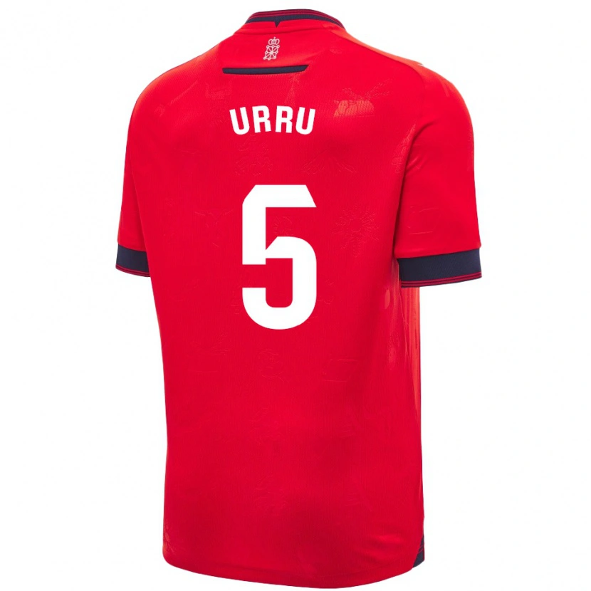 Danxen Hombre Camiseta Irati Urruzola Bermúdez #5 Rojo Blanco 1ª Equipación 2024/25 La Camisa México