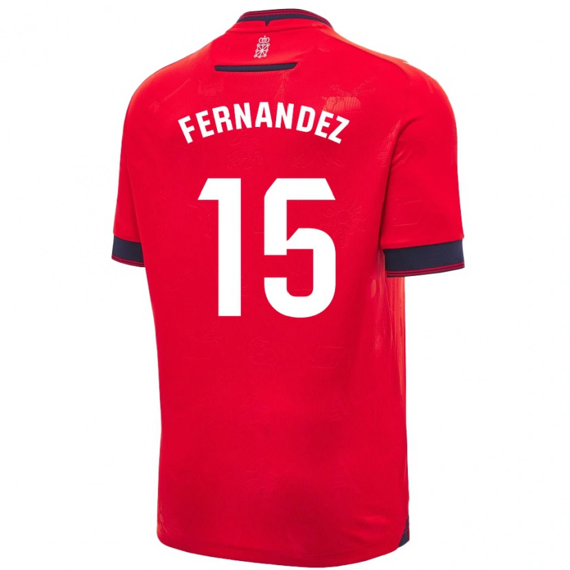 Danxen Hombre Camiseta Leyre Fernández Sánchez #15 Rojo Blanco 1ª Equipación 2024/25 La Camisa México