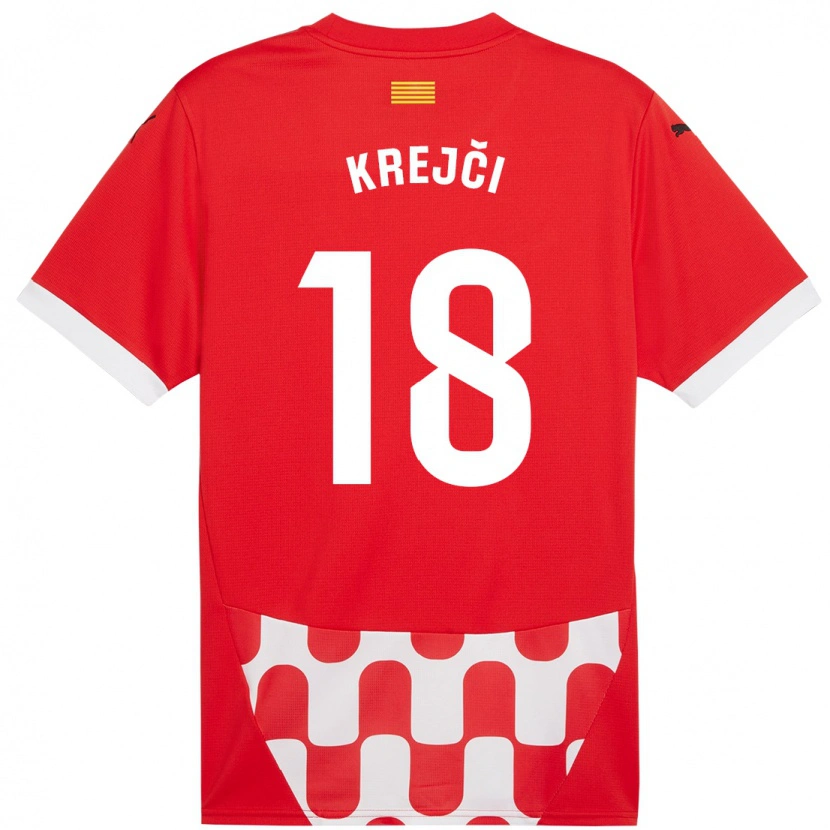 Danxen Hombre Camiseta Ladislav Krejci #18 Rojo Blanco 1ª Equipación 2024/25 La Camisa México