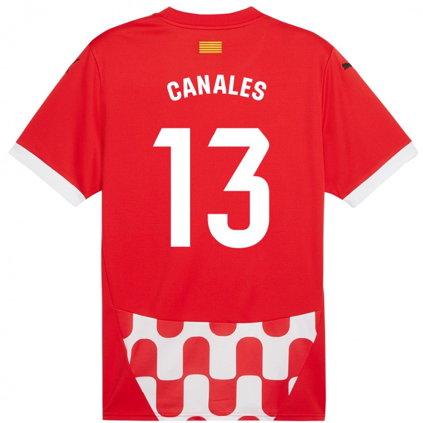 Danxen Hombre Camiseta Juanvi Canales #13 Rojo Blanco 1ª Equipación 2024/25 La Camisa México