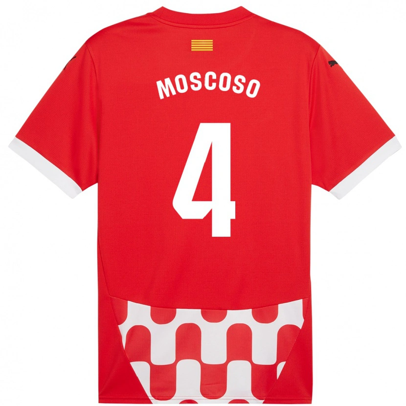 Danxen Hombre Camiseta Miriam Moscoso #4 Rojo Blanco 1ª Equipación 2024/25 La Camisa México