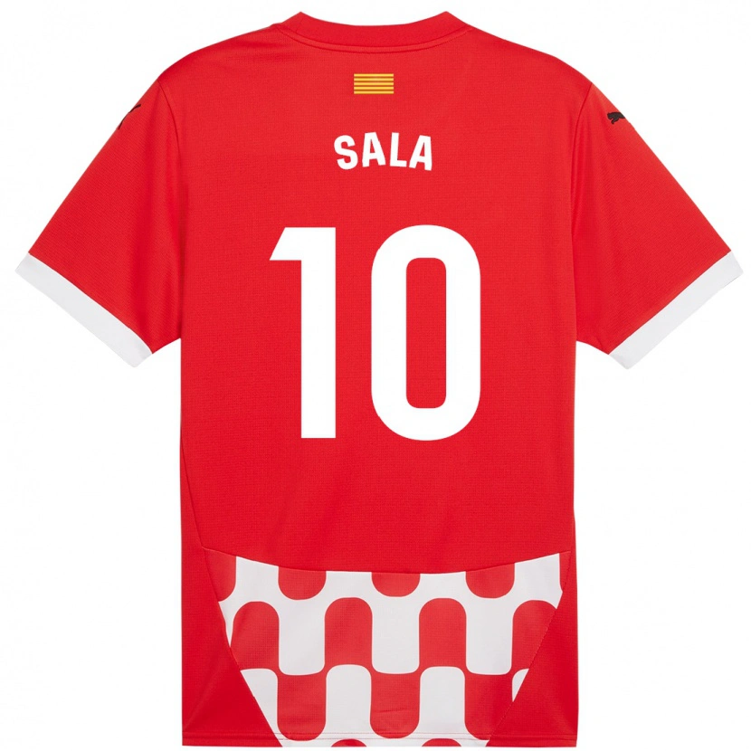 Danxen Hombre Camiseta Georgina Sala #10 Rojo Blanco 1ª Equipación 2024/25 La Camisa México