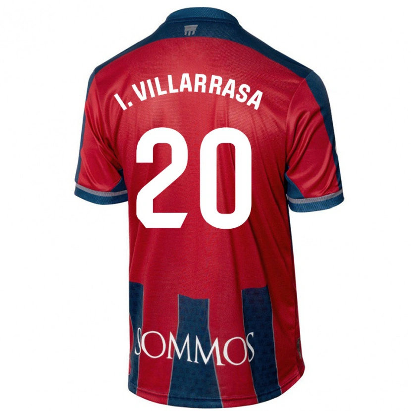 Danxen Hombre Camiseta Ignasi Vilarrasa #20 Rojo Azul 1ª Equipación 2024/25 La Camisa México