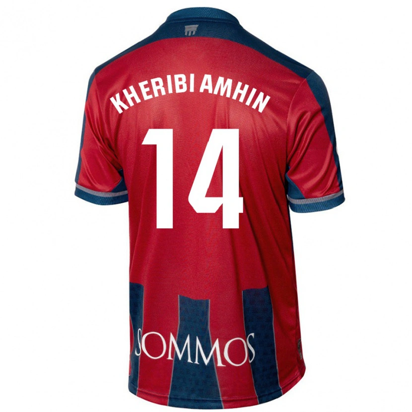Danxen Hombre Camiseta Nabil Kheribi Amhin #14 Rojo Azul 1ª Equipación 2024/25 La Camisa México