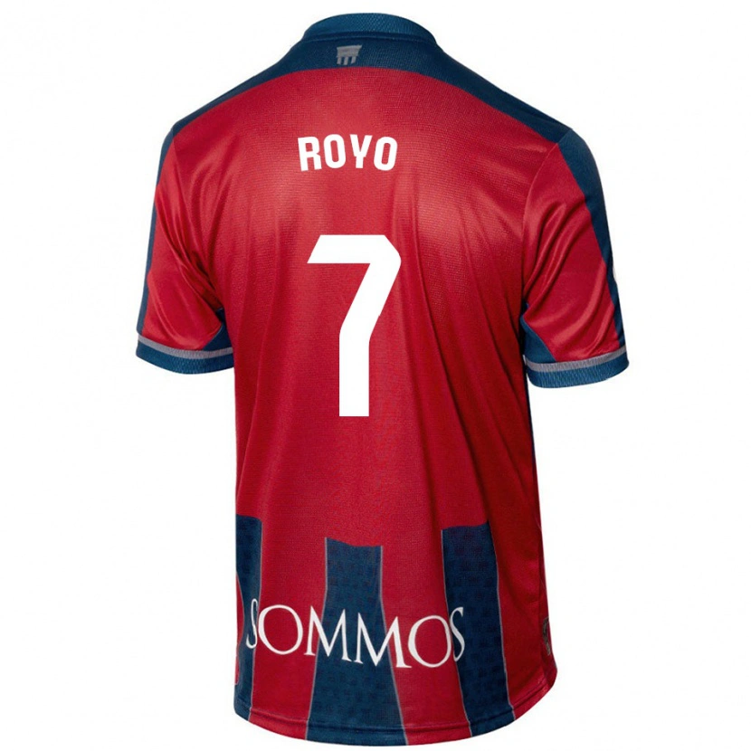 Danxen Hombre Camiseta Laura Royo #7 Rojo Azul 1ª Equipación 2024/25 La Camisa México