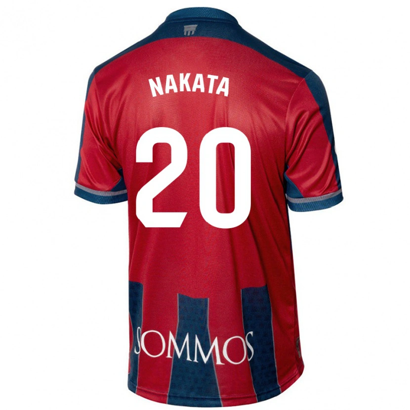 Danxen Hombre Camiseta Yuki Nakata #20 Rojo Azul 1ª Equipación 2024/25 La Camisa México