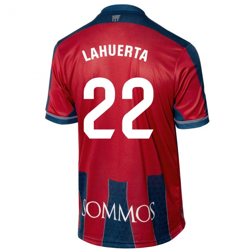 Danxen Hombre Camiseta Gema Lahuerta #22 Rojo Azul 1ª Equipación 2024/25 La Camisa México