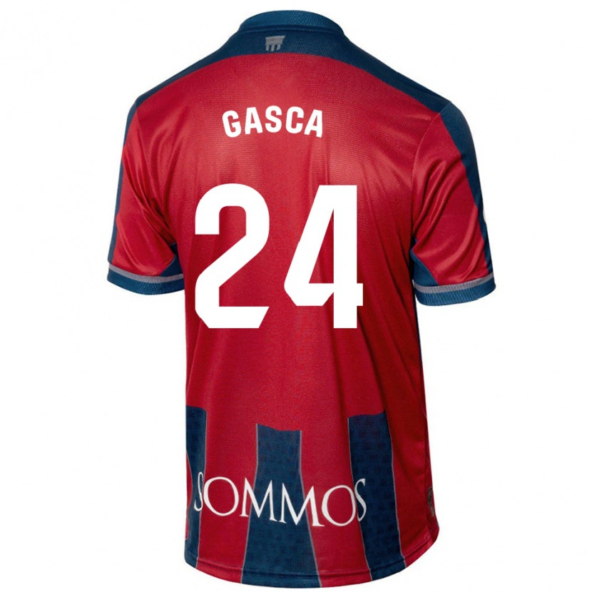 Danxen Hombre Camiseta Verónica Gasca #24 Rojo Azul 1ª Equipación 2024/25 La Camisa México