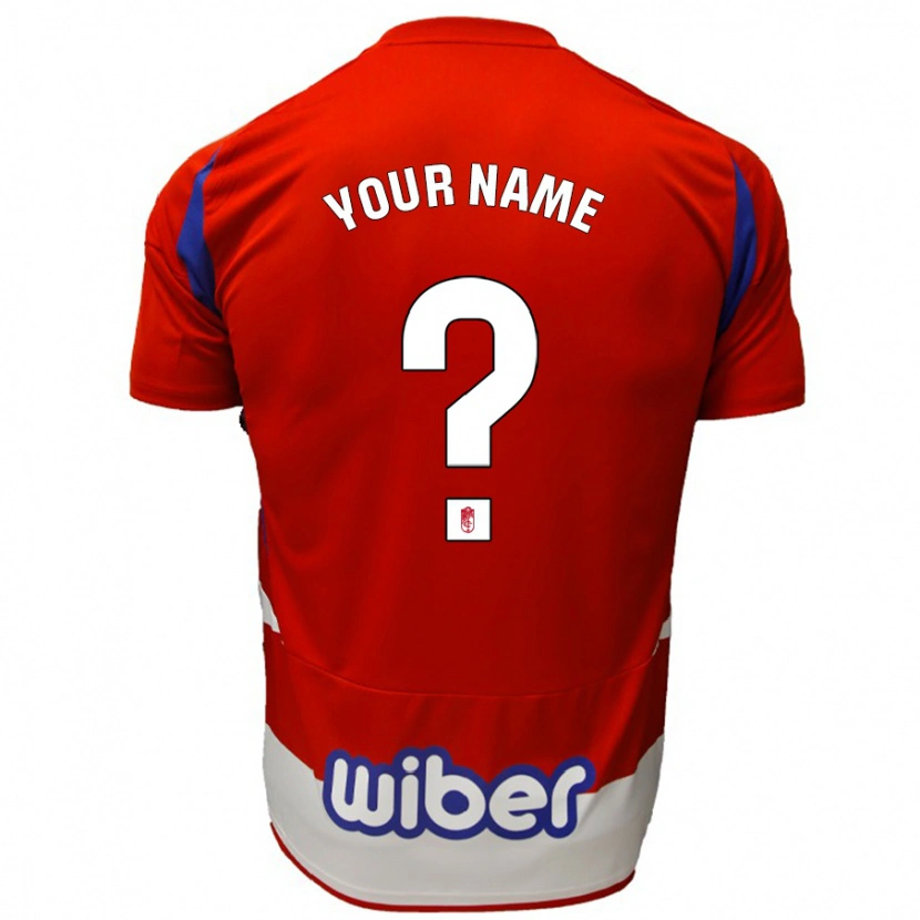 Danxen Hombre Camiseta Su Nombre #0 Rojo Blanco Azul 1ª Equipación 2024/25 La Camisa México