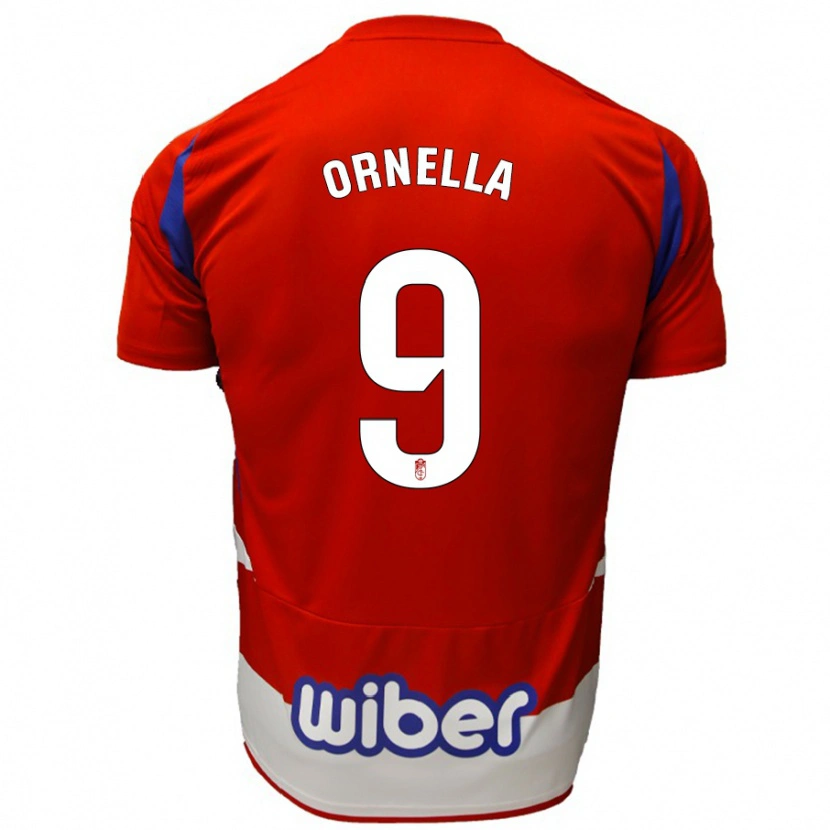 Danxen Hombre Camiseta Ornella #9 Rojo Blanco Azul 1ª Equipación 2024/25 La Camisa México