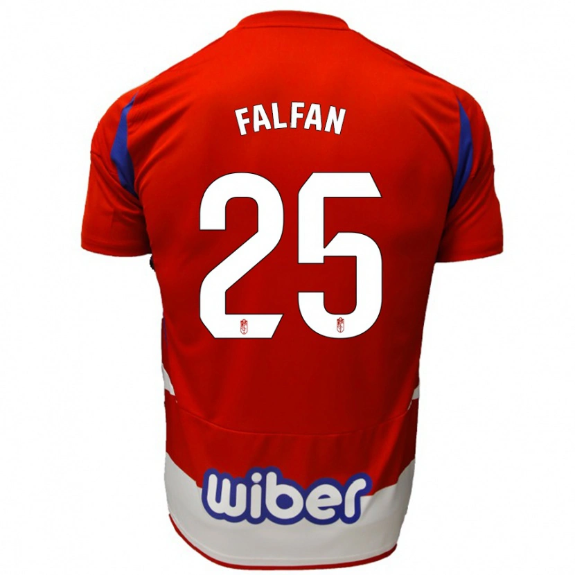 Danxen Hombre Camiseta Daiana Falfán #25 Rojo Blanco Azul 1ª Equipación 2024/25 La Camisa México