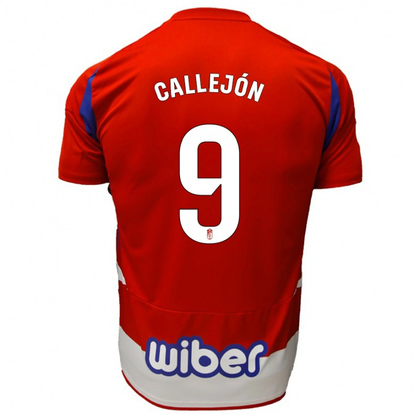 Danxen Hombre Camiseta José Callejón #9 Rojo Blanco Azul 1ª Equipación 2024/25 La Camisa México