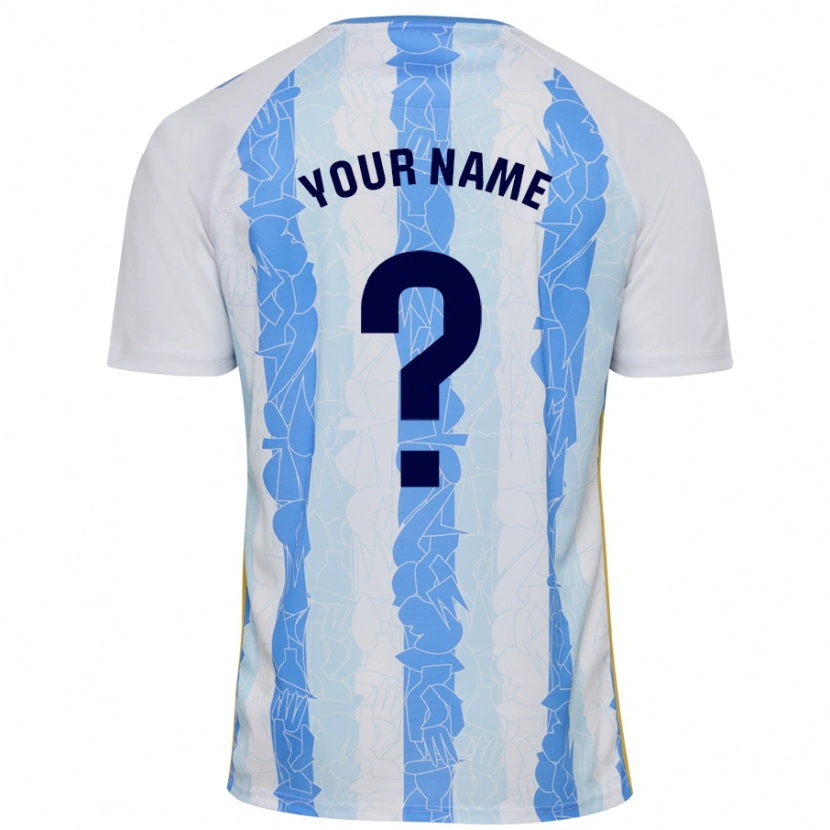 Danxen Hombre Camiseta Su Nombre #0 Blanco Azul 1ª Equipación 2024/25 La Camisa México