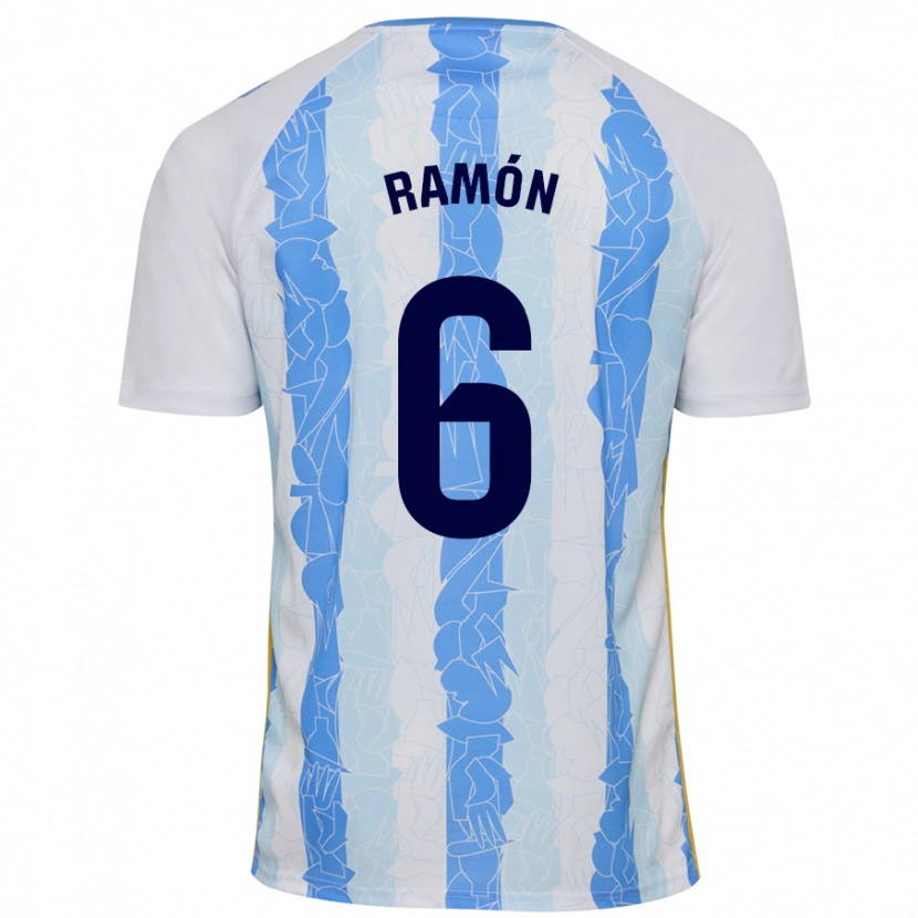 Danxen Hombre Camiseta Ramón Enríquez #6 Blanco Azul 1ª Equipación 2024/25 La Camisa México