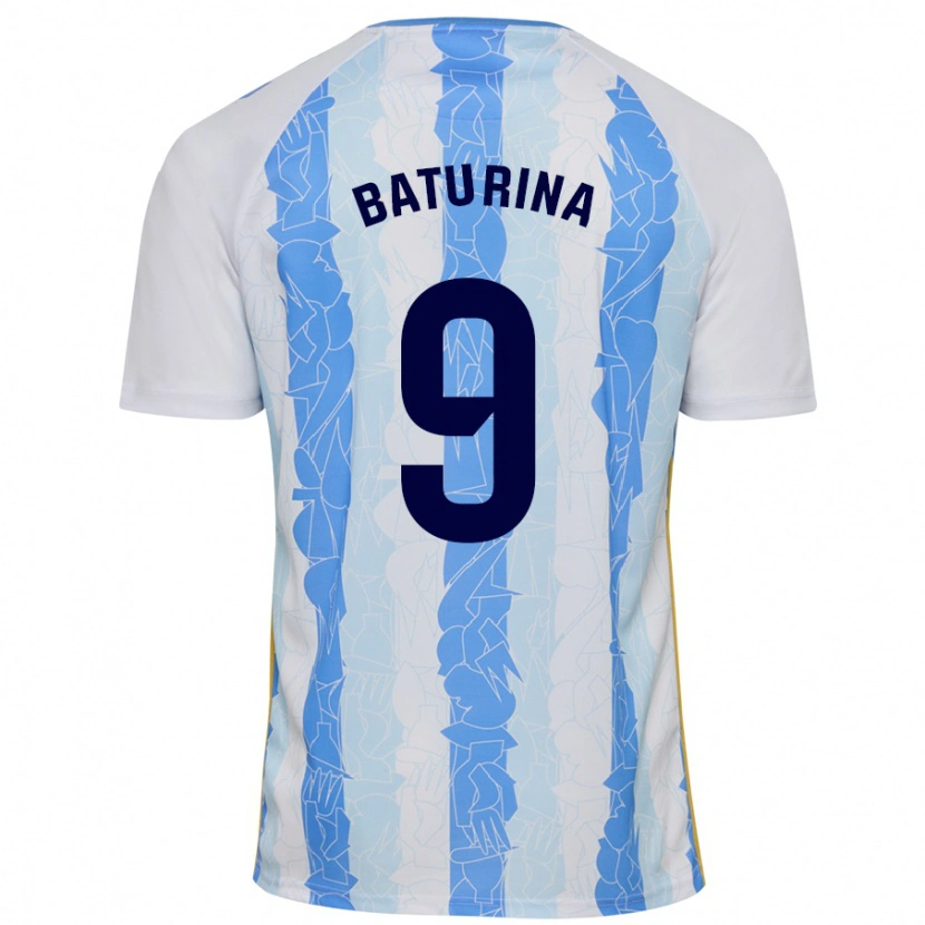 Danxen Hombre Camiseta Roko Baturina #9 Blanco Azul 1ª Equipación 2024/25 La Camisa México