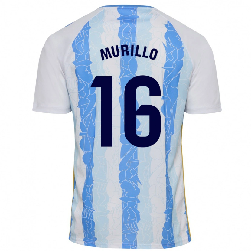 Danxen Hombre Camiseta Diego Murillo #16 Blanco Azul 1ª Equipación 2024/25 La Camisa México