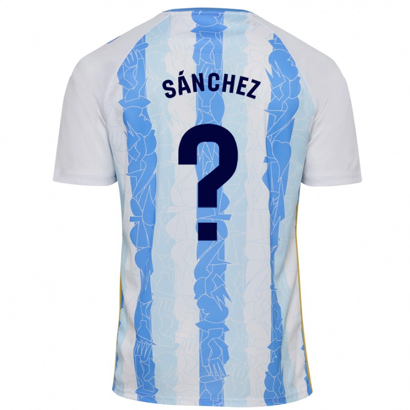 Danxen Hombre Camiseta Álvaro Sánchez #0 Blanco Azul 1ª Equipación 2024/25 La Camisa México