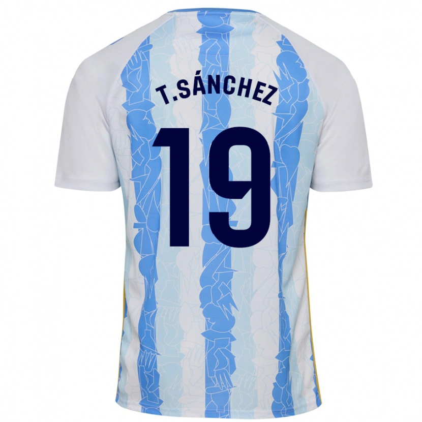 Danxen Hombre Camiseta Toni Sánchez #19 Blanco Azul 1ª Equipación 2024/25 La Camisa México