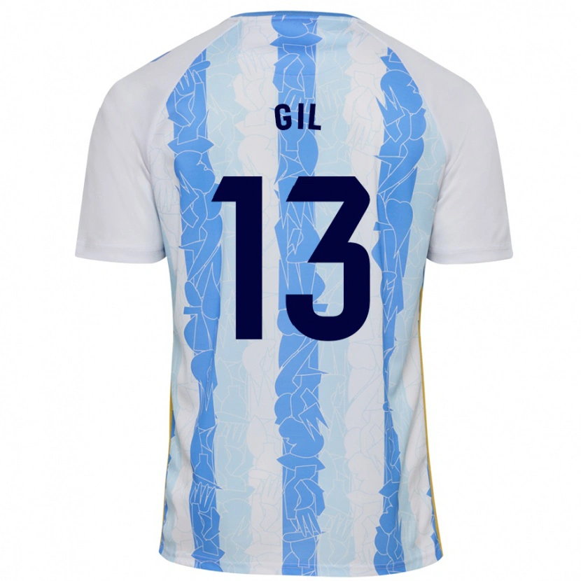 Danxen Hombre Camiseta Noelia Gil #13 Blanco Azul 1ª Equipación 2024/25 La Camisa México