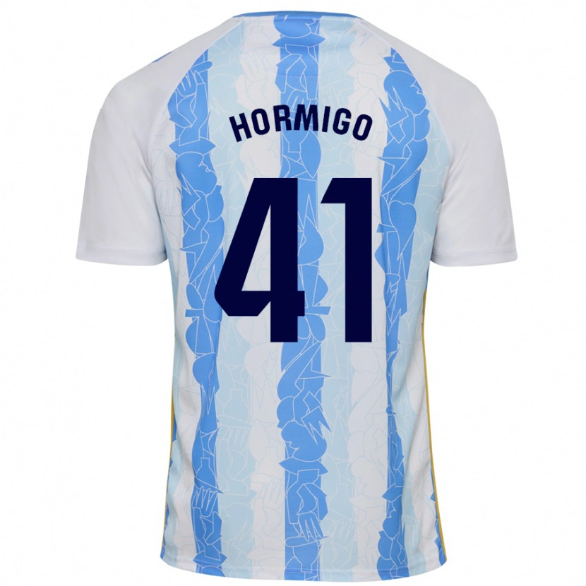 Danxen Hombre Camiseta Cintia Hormigo #41 Blanco Azul 1ª Equipación 2024/25 La Camisa México