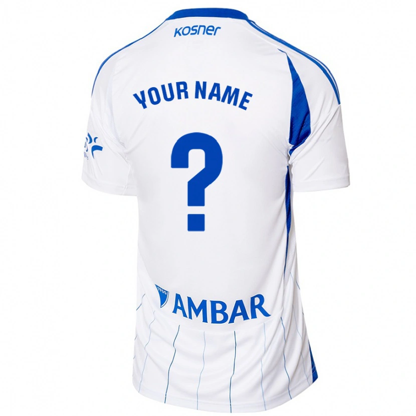 Danxen Hombre Camiseta Su Nombre #0 Rojo Blanco 1ª Equipación 2024/25 La Camisa México