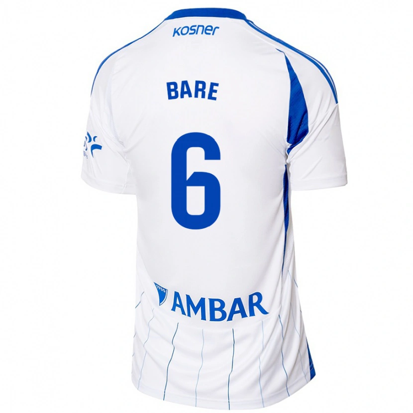 Danxen Hombre Camiseta Keidi Bare #6 Rojo Blanco 1ª Equipación 2024/25 La Camisa México