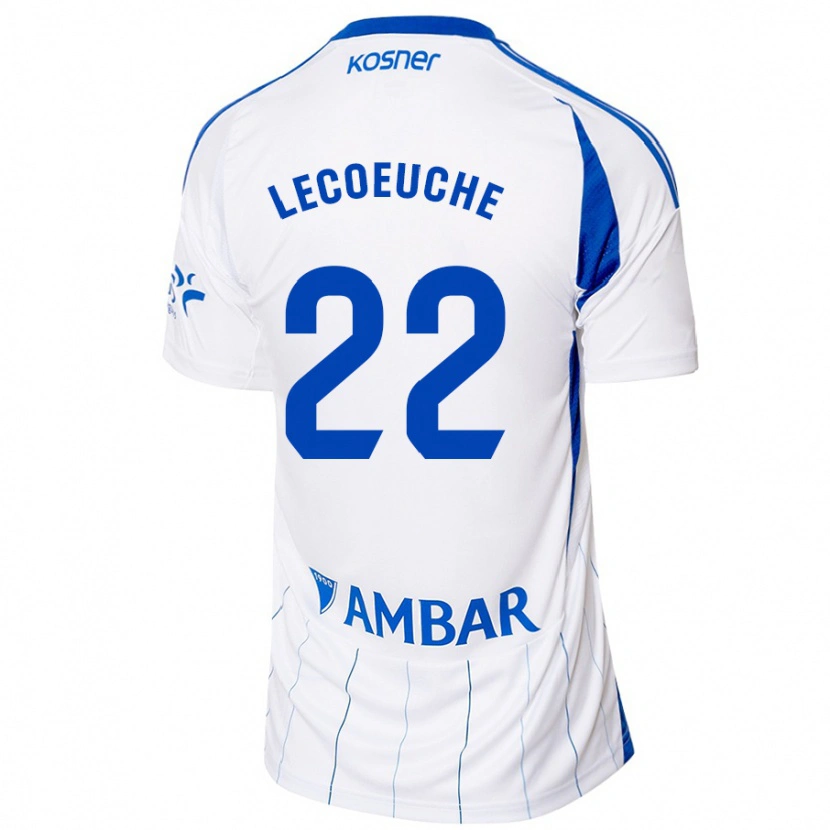 Danxen Hombre Camiseta Quentin Lecoeuche #22 Rojo Blanco 1ª Equipación 2024/25 La Camisa México