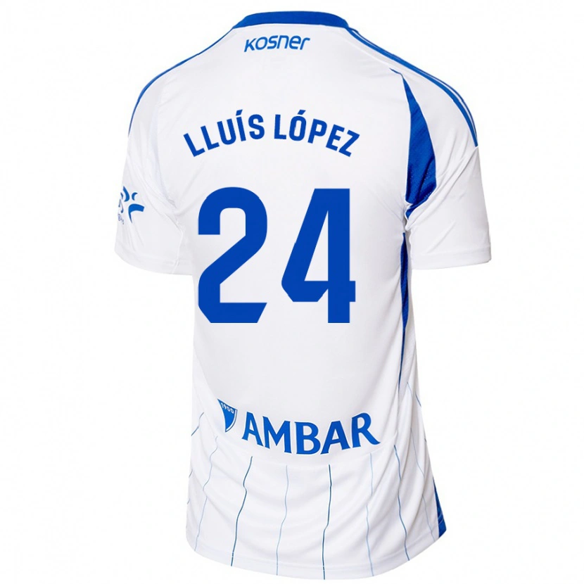 Danxen Hombre Camiseta Lluís López #24 Rojo Blanco 1ª Equipación 2024/25 La Camisa México