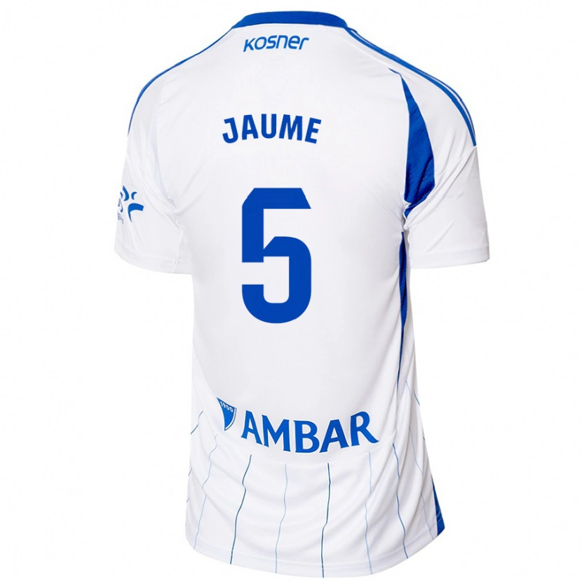 Danxen Hombre Camiseta Jaume Grau #5 Rojo Blanco 1ª Equipación 2024/25 La Camisa México