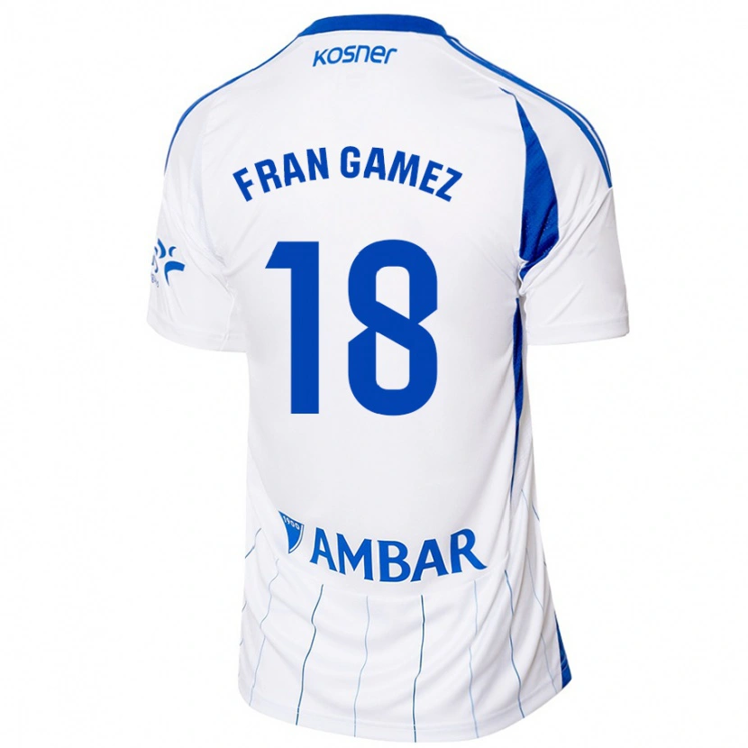 Danxen Hombre Camiseta Fran Gámez #18 Rojo Blanco 1ª Equipación 2024/25 La Camisa México