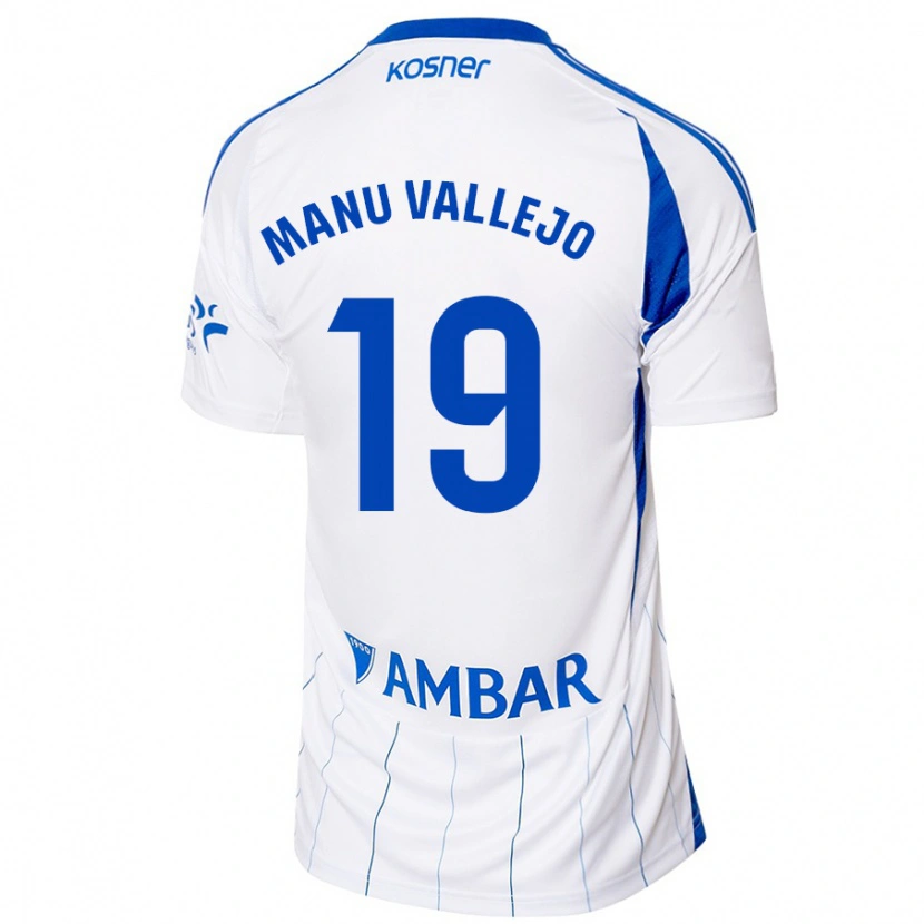 Danxen Hombre Camiseta Manu Vallejo #19 Rojo Blanco 1ª Equipación 2024/25 La Camisa México