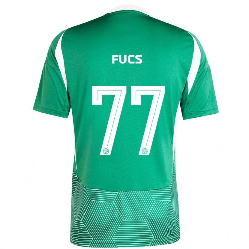 Danxen Hombre Camiseta Roee Fucs #77 Verde Blanco 1ª Equipación 2024/25 La Camisa México