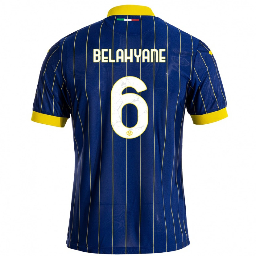 Danxen Hombre Camiseta Reda Belahyane #6 Azul Amarillo 1ª Equipación 2024/25 La Camisa México