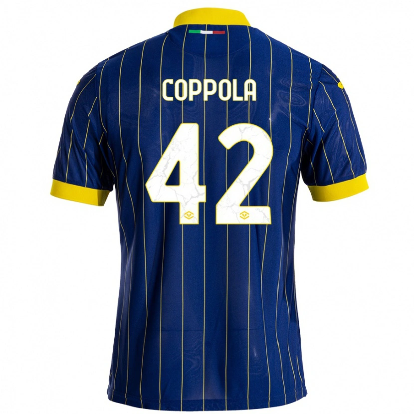 Danxen Hombre Camiseta Diego Coppola #42 Azul Amarillo 1ª Equipación 2024/25 La Camisa México