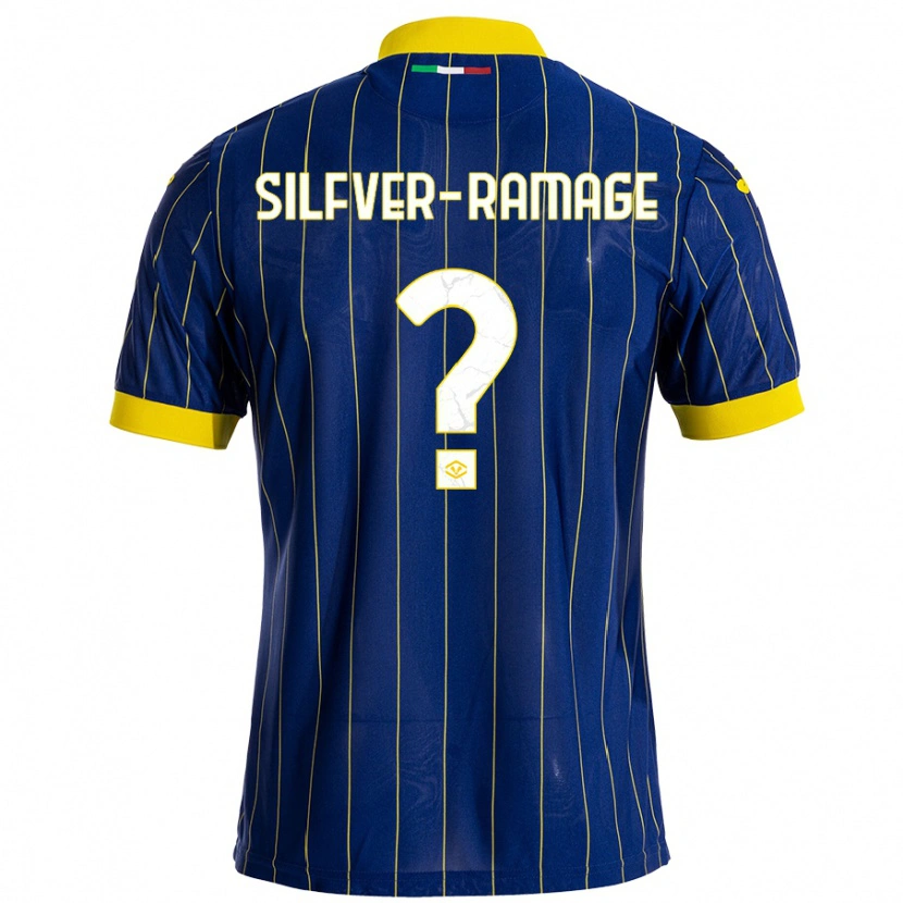 Danxen Hombre Camiseta William Silfver-Ramage #0 Azul Amarillo 1ª Equipación 2024/25 La Camisa México