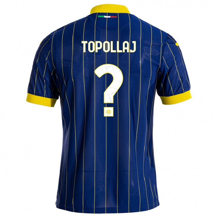Danxen Hombre Camiseta Mark Topollaj #0 Azul Amarillo 1ª Equipación 2024/25 La Camisa México