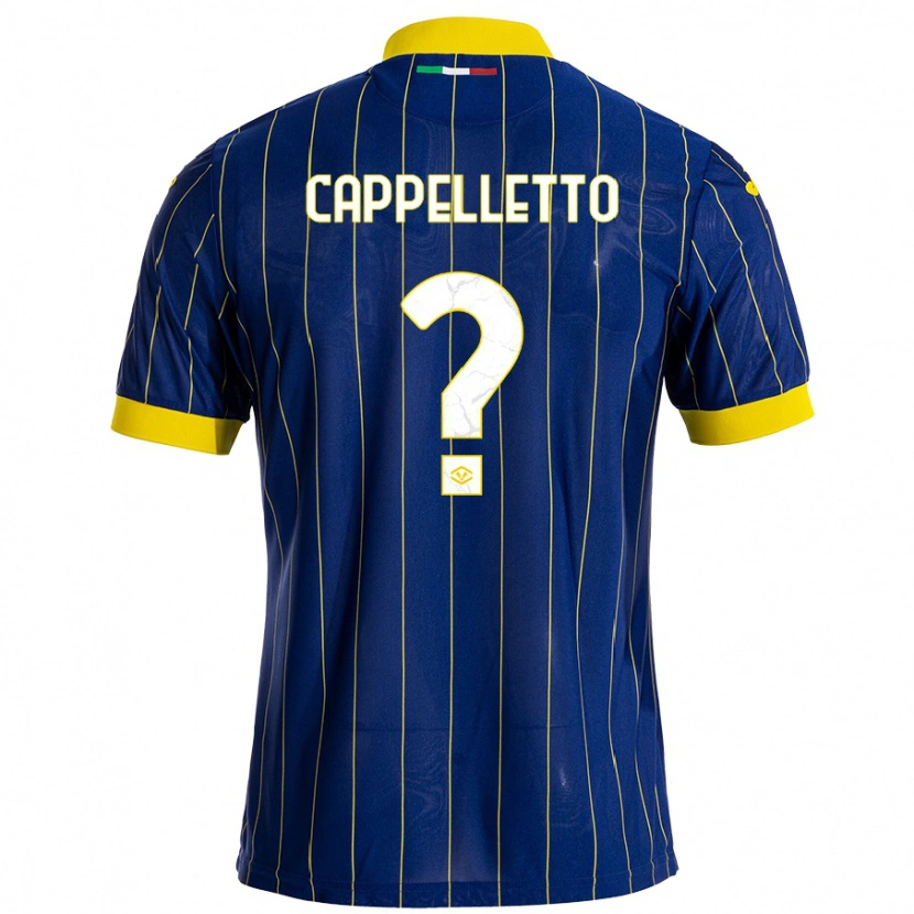 Danxen Hombre Camiseta Bryan Cappelletto #0 Azul Amarillo 1ª Equipación 2024/25 La Camisa México
