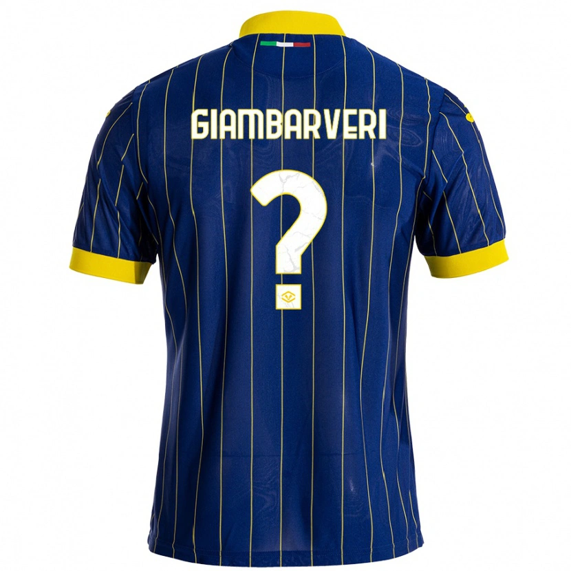 Danxen Hombre Camiseta Mattia Giambarveri #0 Azul Amarillo 1ª Equipación 2024/25 La Camisa México