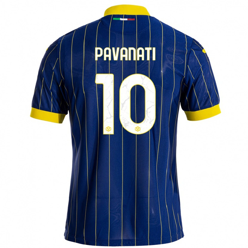 Danxen Hombre Camiseta Alessandro Pavanati #10 Azul Amarillo 1ª Equipación 2024/25 La Camisa México