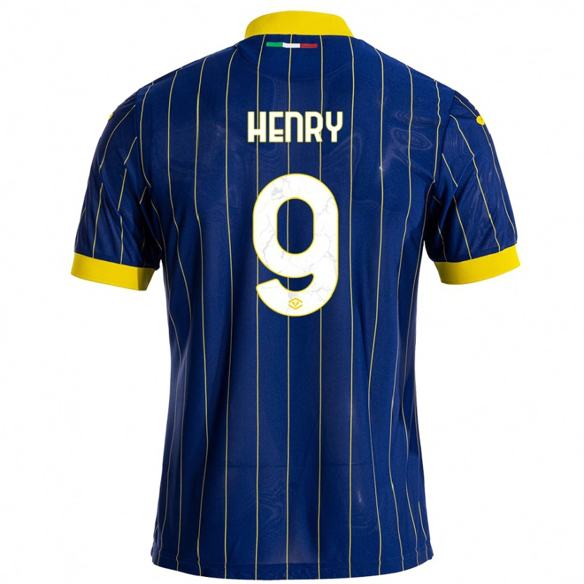 Danxen Hombre Camiseta Thomas Henry #9 Azul Amarillo 1ª Equipación 2024/25 La Camisa México