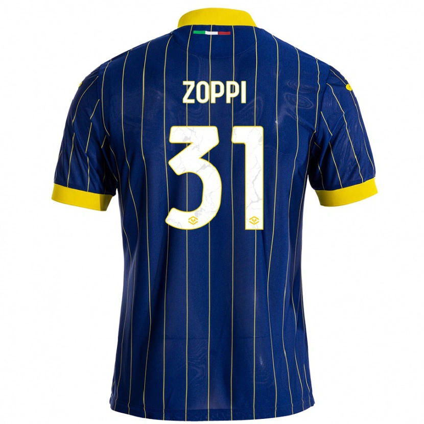 Danxen Hombre Camiseta Sofia Zoppi #31 Azul Amarillo 1ª Equipación 2024/25 La Camisa México